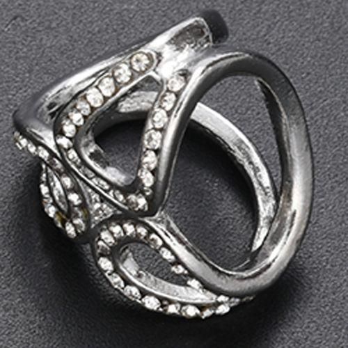 Elegant Clear Rhinestone Scarf Ring Silk Scarf Buckle Clip