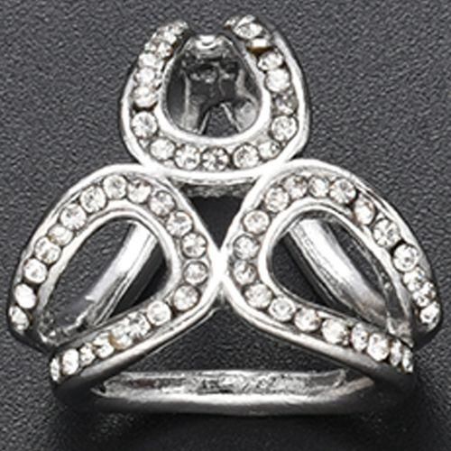 Elegant Clear Rhinestone Scarf Ring Silk Scarf Buckle Clip