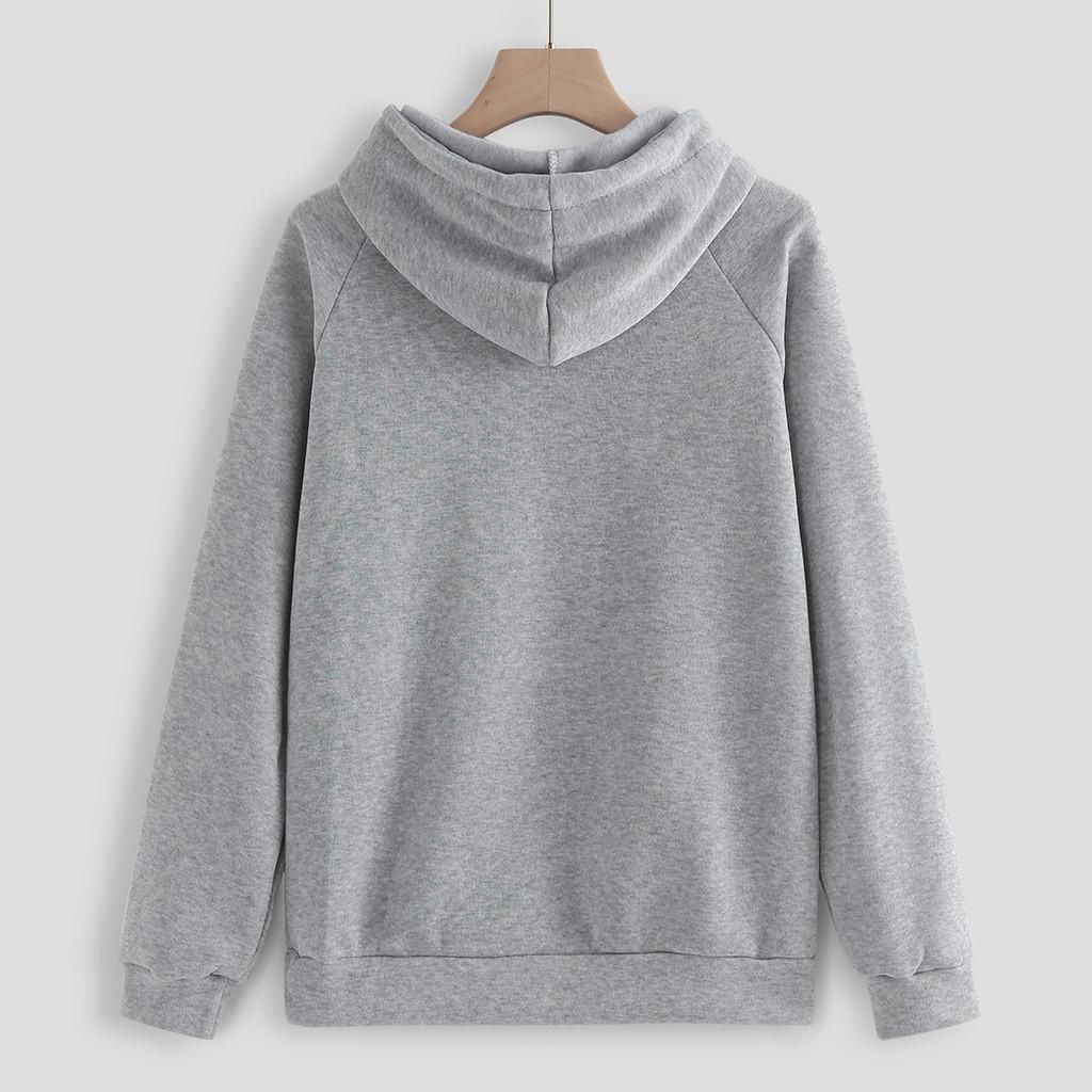 Women Solid Color Hooded Sweatshirt and pant Tracksuit Sport Suit