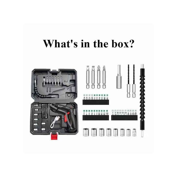 Durable Screw Set - Hand Drilling Machine - Nail Drill - Black