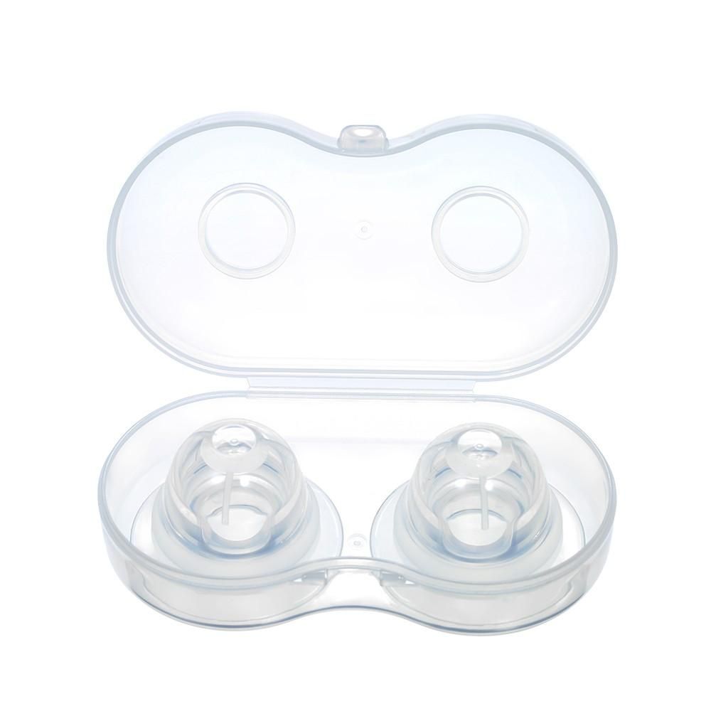 Nipple Pullers or Everters 1 Pair with Travel Case to Storage Silicone BPA-free Nipple Corrector Suckers Extender for Flat