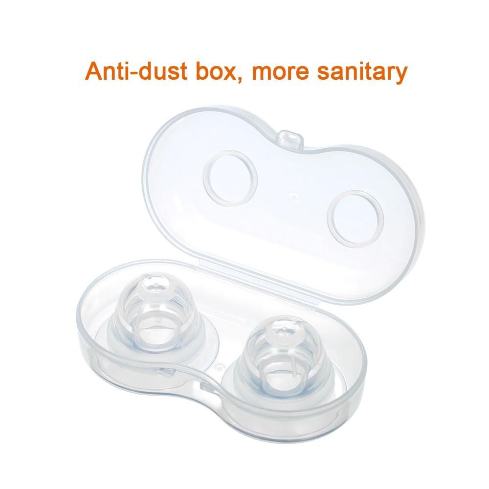 Nipple Pullers or Everters 1 Pair with Travel Case to Storage Silicone BPA-free Nipple Corrector Suckers Extender for Flat