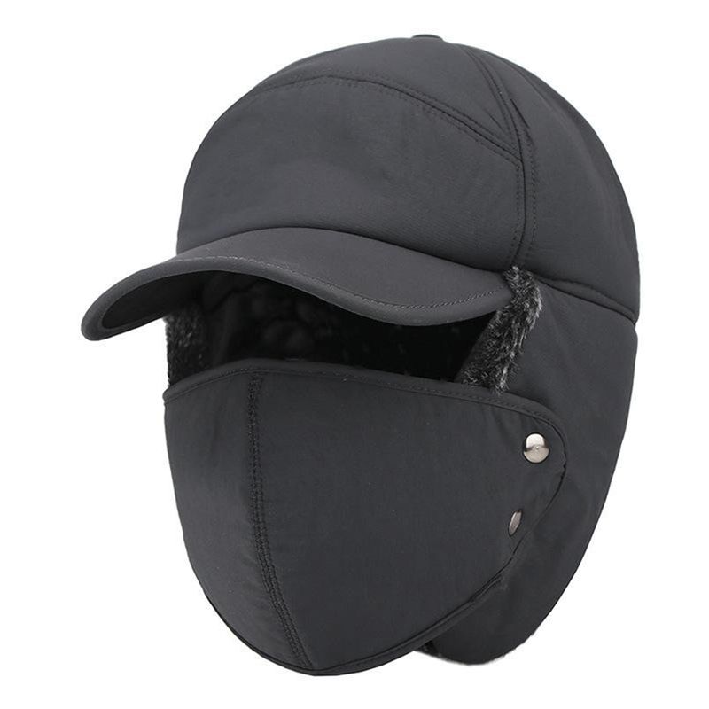 Outdoor Cycling Cold-Proof Ear Warm Cap Thickened Ear Warmer Winter Hat For Men SUB Sale-Gray