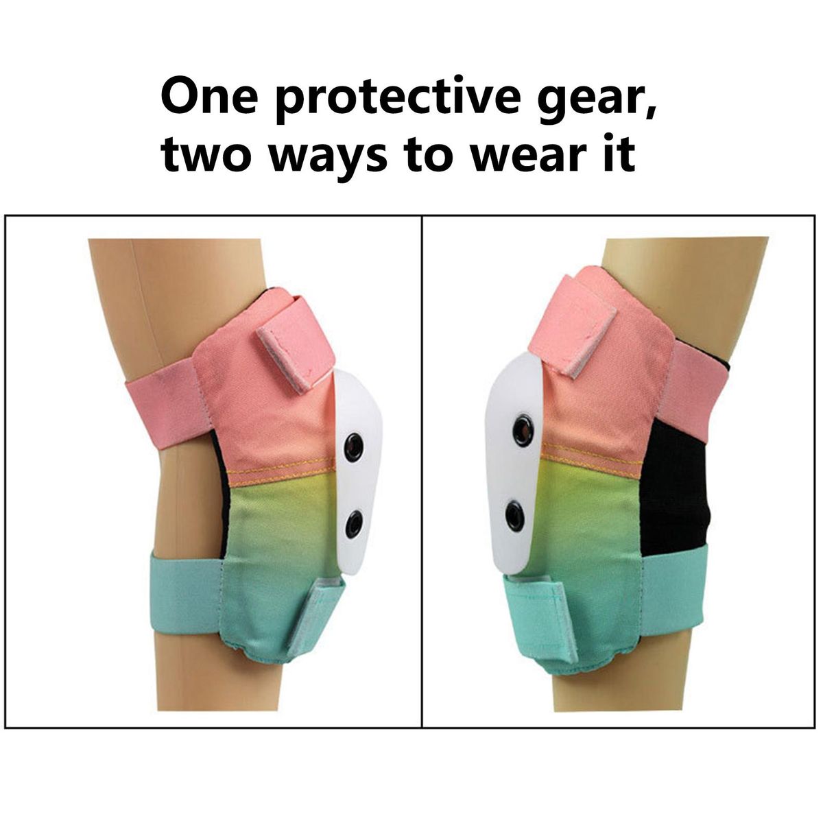 1 Set Skateboard Protective Gears Ski Fall Protection Knee Pads Gradient Color