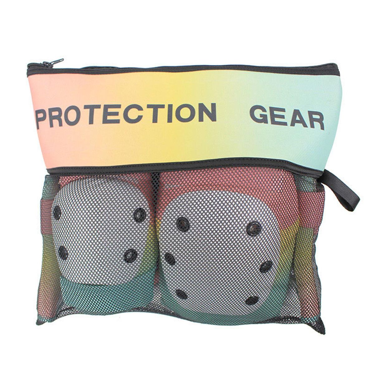 1 Set Skateboard Protective Gears Ski Fall Protection Knee Pads Gradient Color