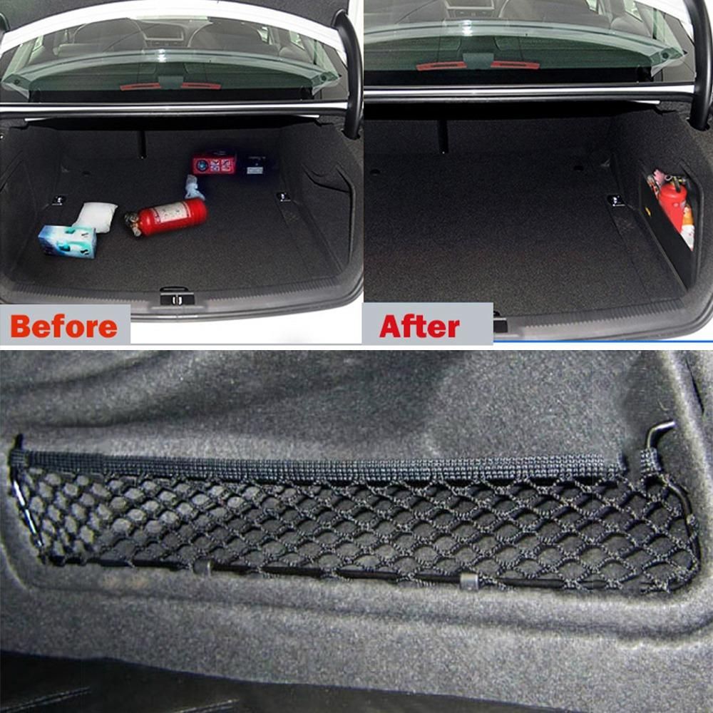 Car Back Rear Trunk Seat Storage Bag Mesh Auto Organizer