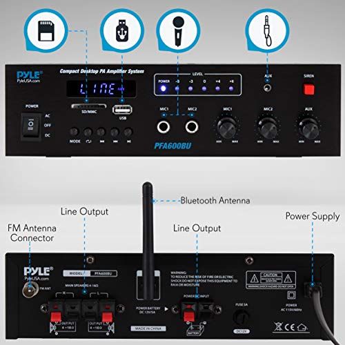 Wireless Bluetooth Karaoke Amplifier Home Car Bus Tours 300