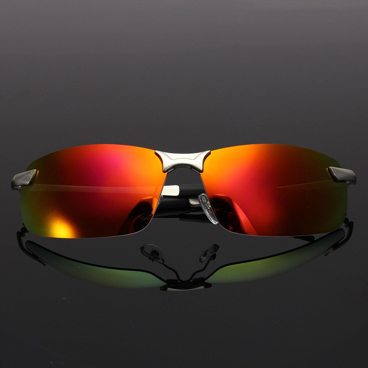 Men's Fashion Polarized Driving Sunglasses Anti-Glare Outdoor Sports UV Glasses Red Red Membrane