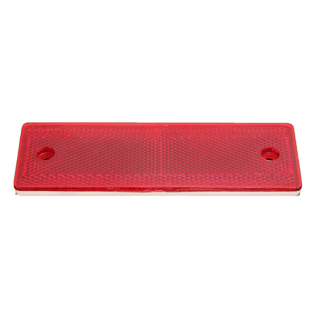 10pcs Red Approved Rectangular Reflectors For Trailers Caravan Gateposts