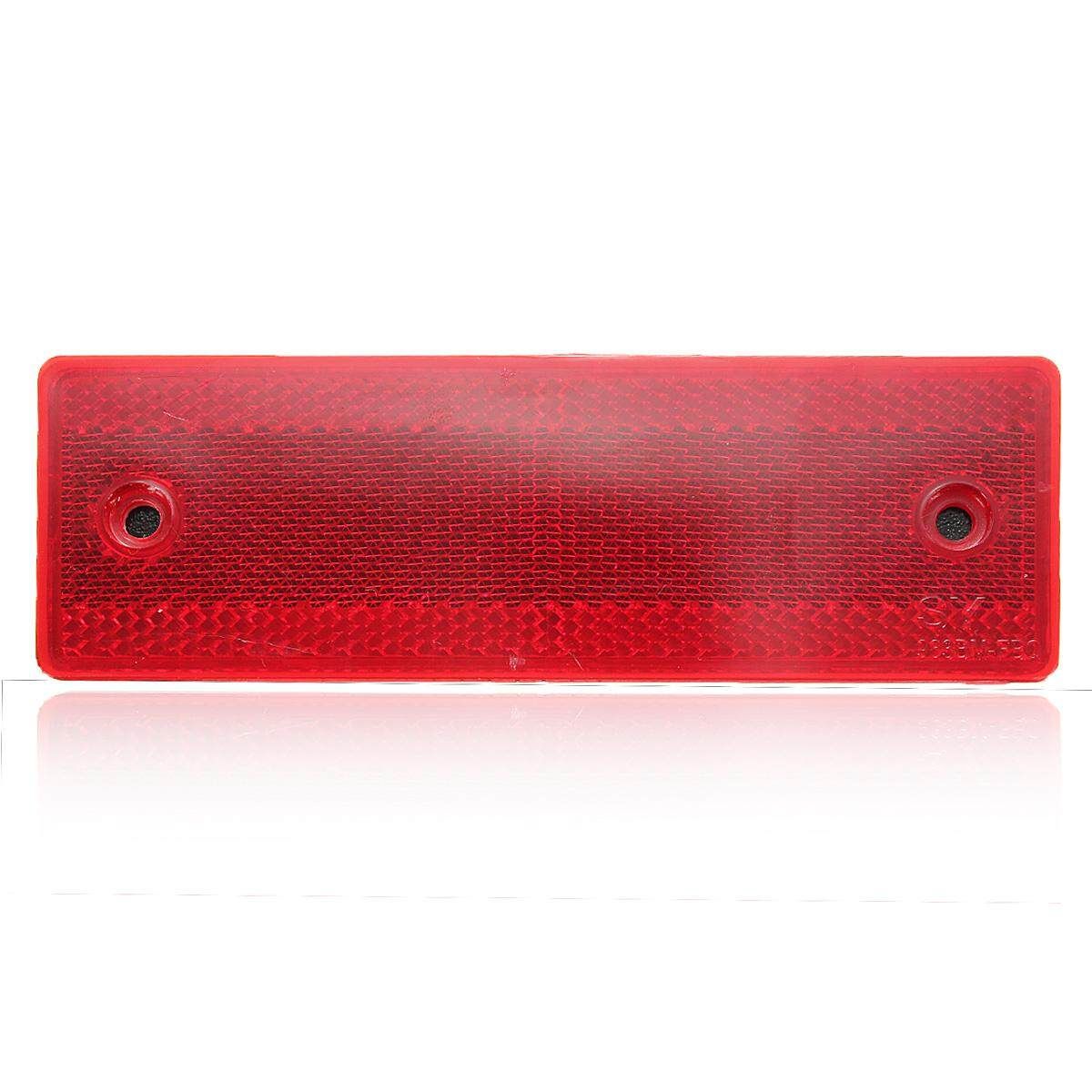 10pcs Red Approved Rectangular Reflectors For Trailers Caravan Gateposts