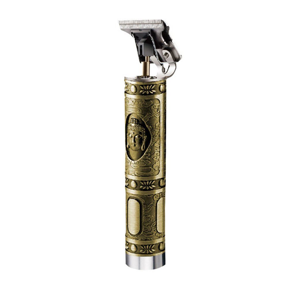 Professional Waterproof Hair Trimmer Beard Body Fa E Hair  Li Er Ele Tri  Hair  Li Ers Men Beard Trimmer-Gold-Buddha Statue