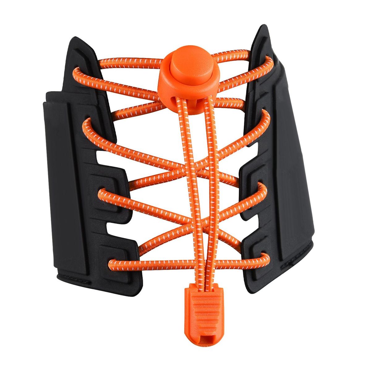 1 Set Tieless Shoelaces Elderly Children No Tie Shoes Strings Orange