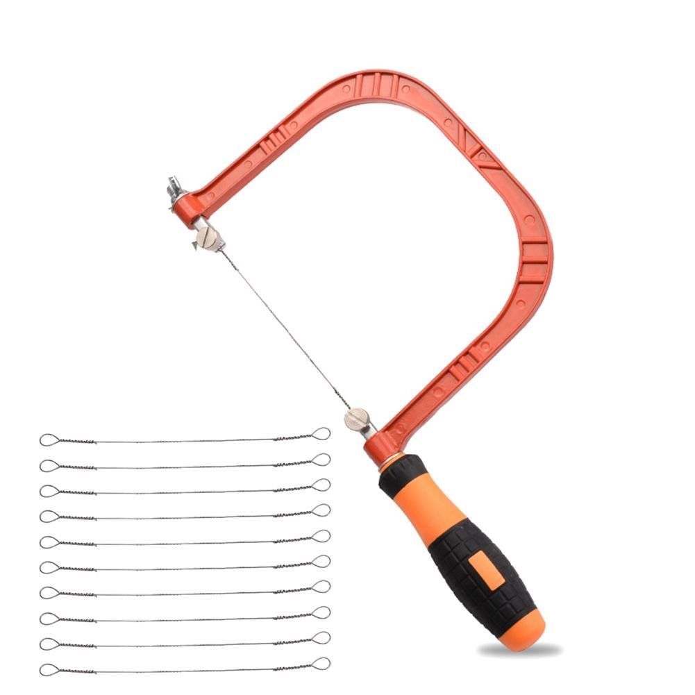 5Inch Fret Saw Woodworking Hand Coping Saw with Extra 10Pcs