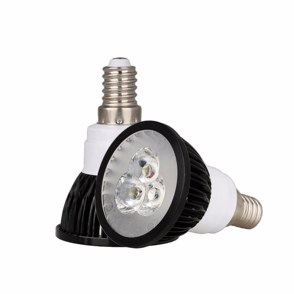 Black LED Spotlight E26 E27 E14 GU10 MR16 GU5.3 6W 8W 10W Lamp Bulb Lighting AC 85-265V