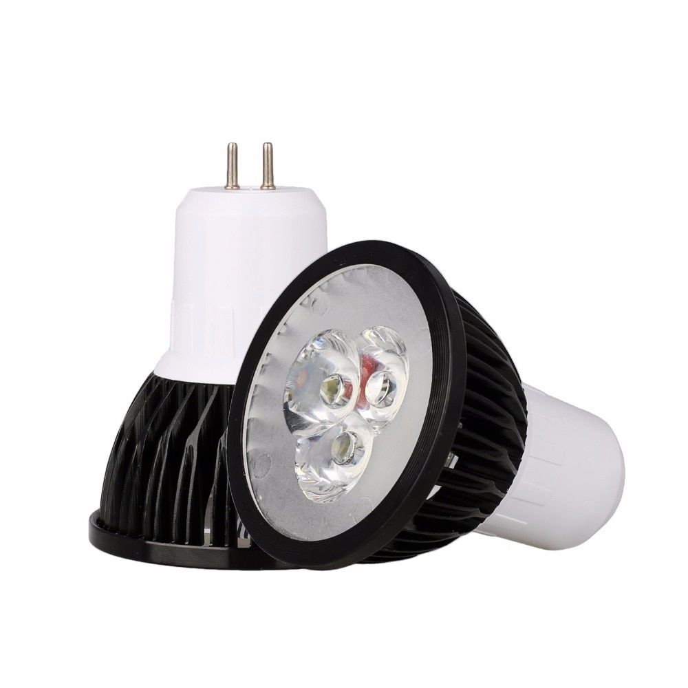 Black LED Spotlight E26 E27 E14 GU10 MR16 GU5.3 6W 8W 10W Lamp Bulb Lighting AC 85-265V