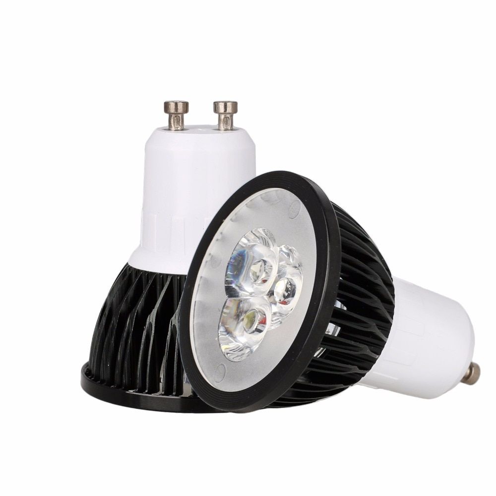 Black LED Spotlight E26 E27 E14 GU10 MR16 GU5.3 6W 8W 10W Lamp Bulb Lighting AC 85-265V