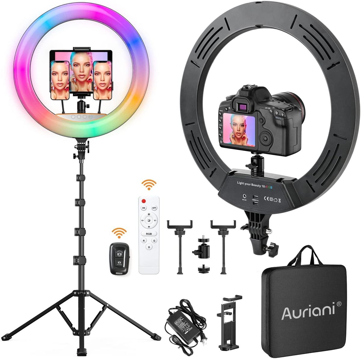 18 Inch Selfie RGB RINGLIGHT -  Ring Light With Tripod Stand