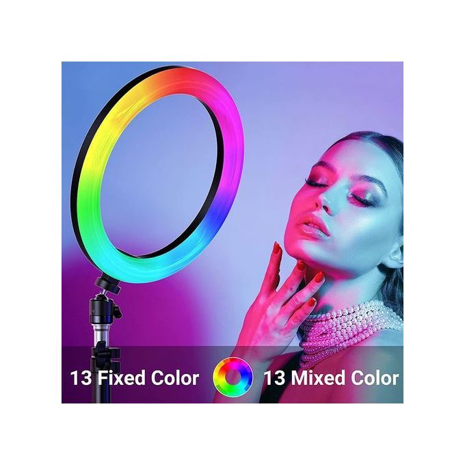 18 Inch Selfie RGB RINGLIGHT -  Ring Light With Tripod Stand