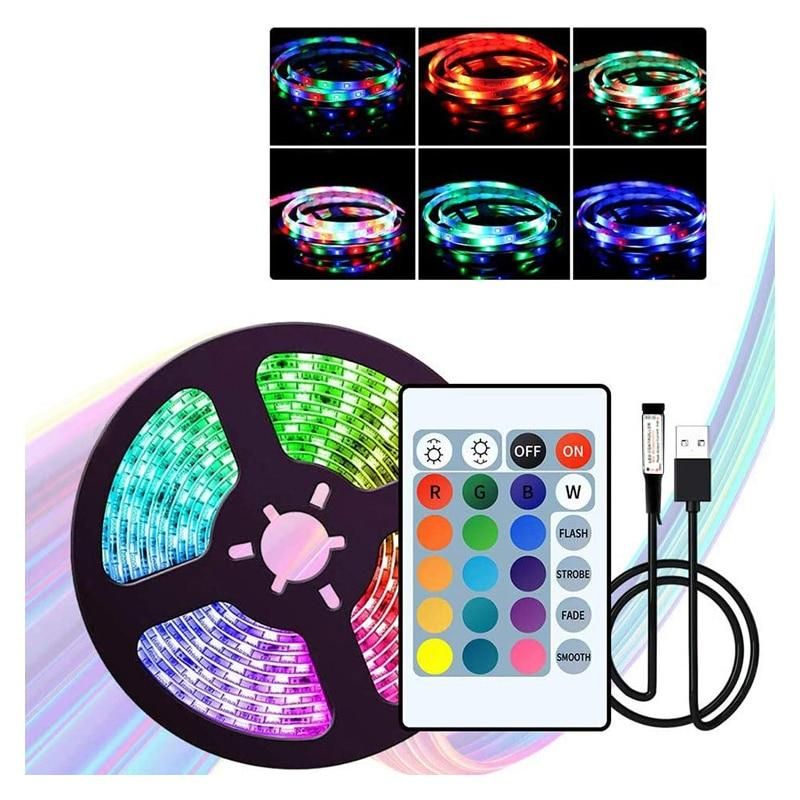 1M LED Lights StripS USB Infrared Control  Control Light Strip Decoration Set 5V Soft Light Strip RGB Light Bar
