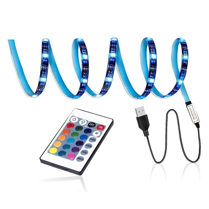 1M LED Lights StripS USB Infrared Control  Control Light Strip Decoration Set 5V Soft Light Strip RGB Light Bar