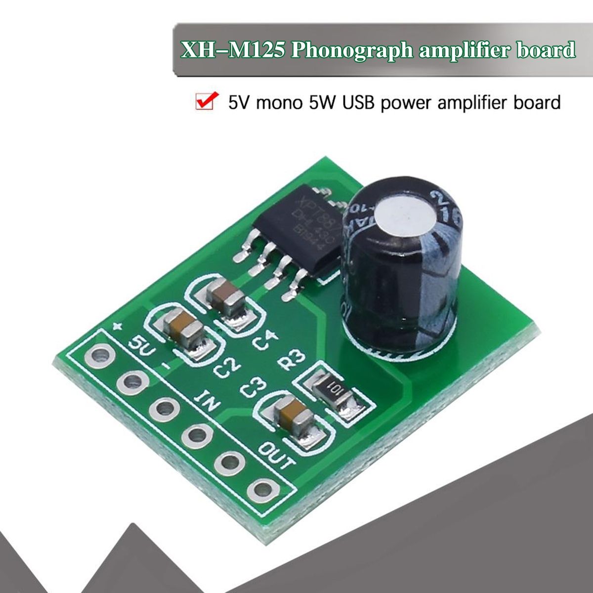 XH-M125 Speaker Sound Board 6W Audio Placa Board Amplificador Green