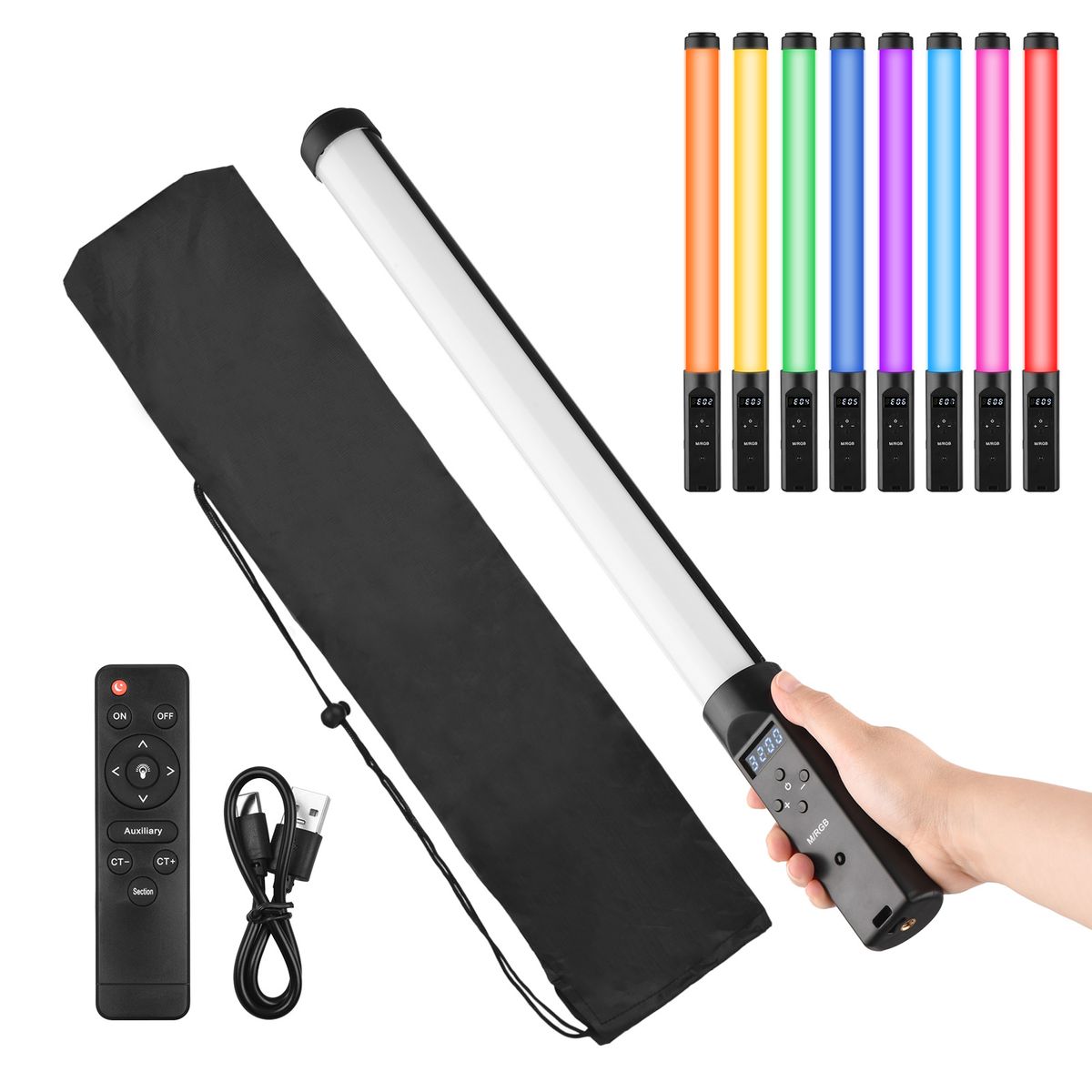 Handheld RGB Tube Light LED Video Light Colorful Lighting