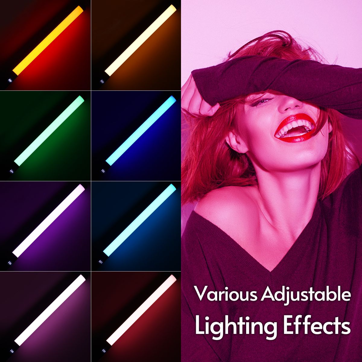 Handheld RGB Tube Light LED Video Light Colorful Lighting