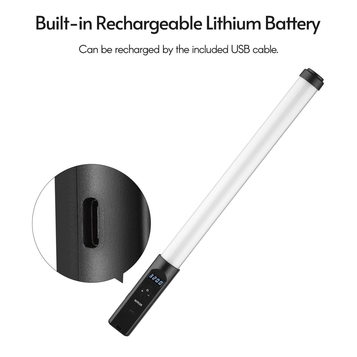 Handheld RGB Tube Light LED Video Light Colorful Lighting