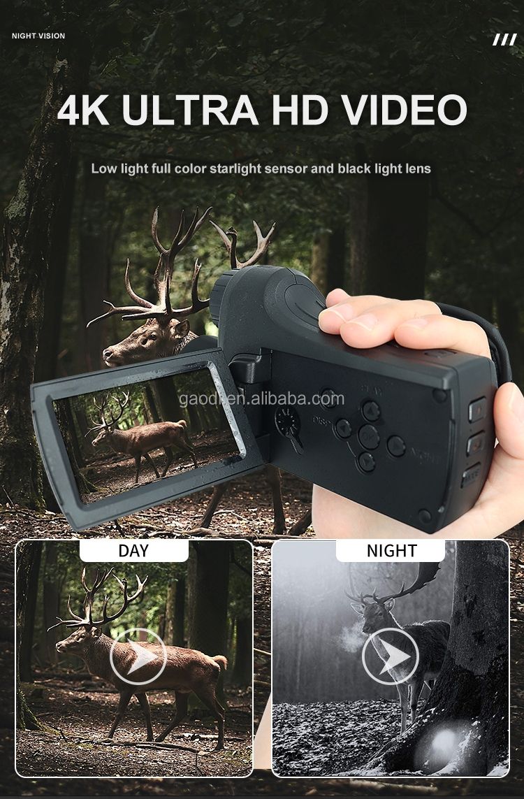 Professional NV2186 Digital Night Vision Telescope Camcorder 4K HD Infrared Photography & Videoing Handheld DV