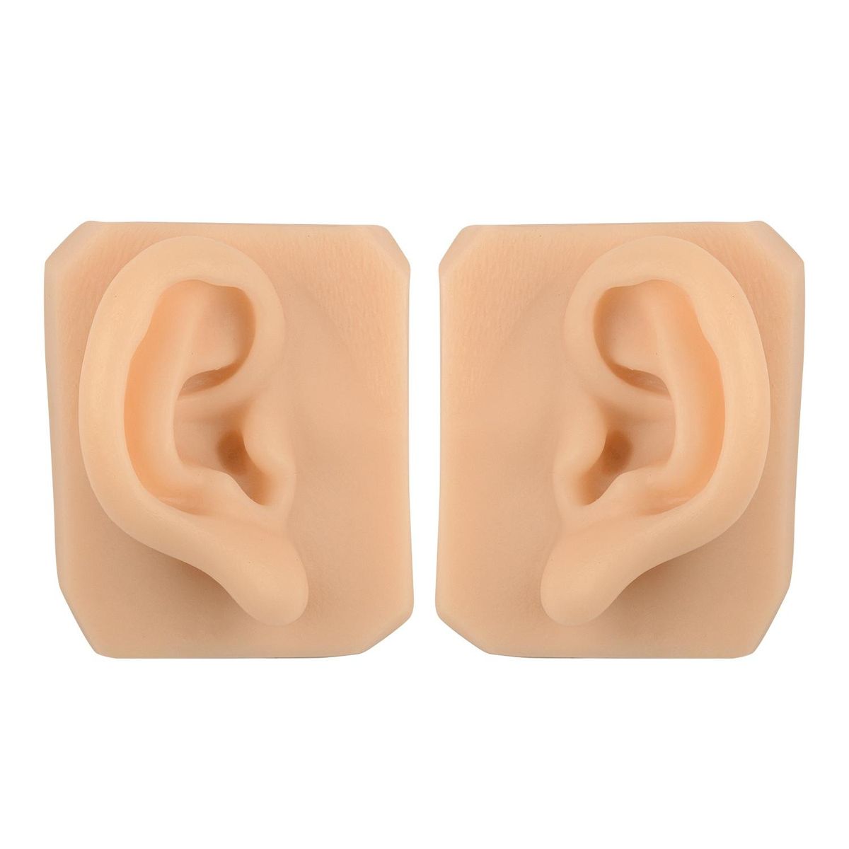 1 Pair Suture Practice Kit Human Facial Features Ears Skin Model Suturing Training Pad for Teaching Education Display