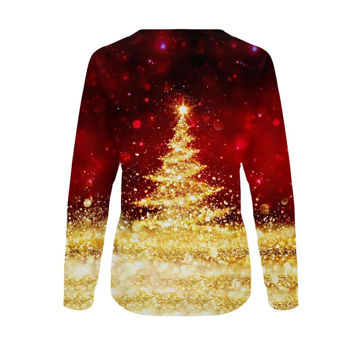Women Print Long Sleeve Comfortable Breathable Round-Neck Sweatshirt