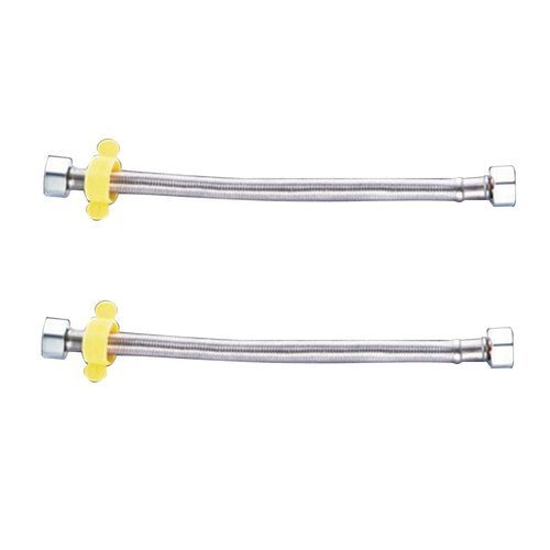 Stainless Steel 2-Head Flexible Plumbing Pipes Faucet Water Supply Pipe Hoses