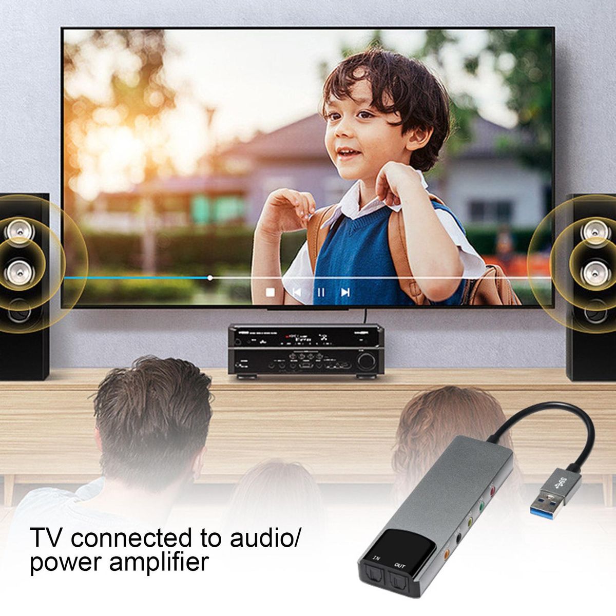 Usb Sound Card Audio Experience Usb Fiber Optic Sound Card Enhance Grey