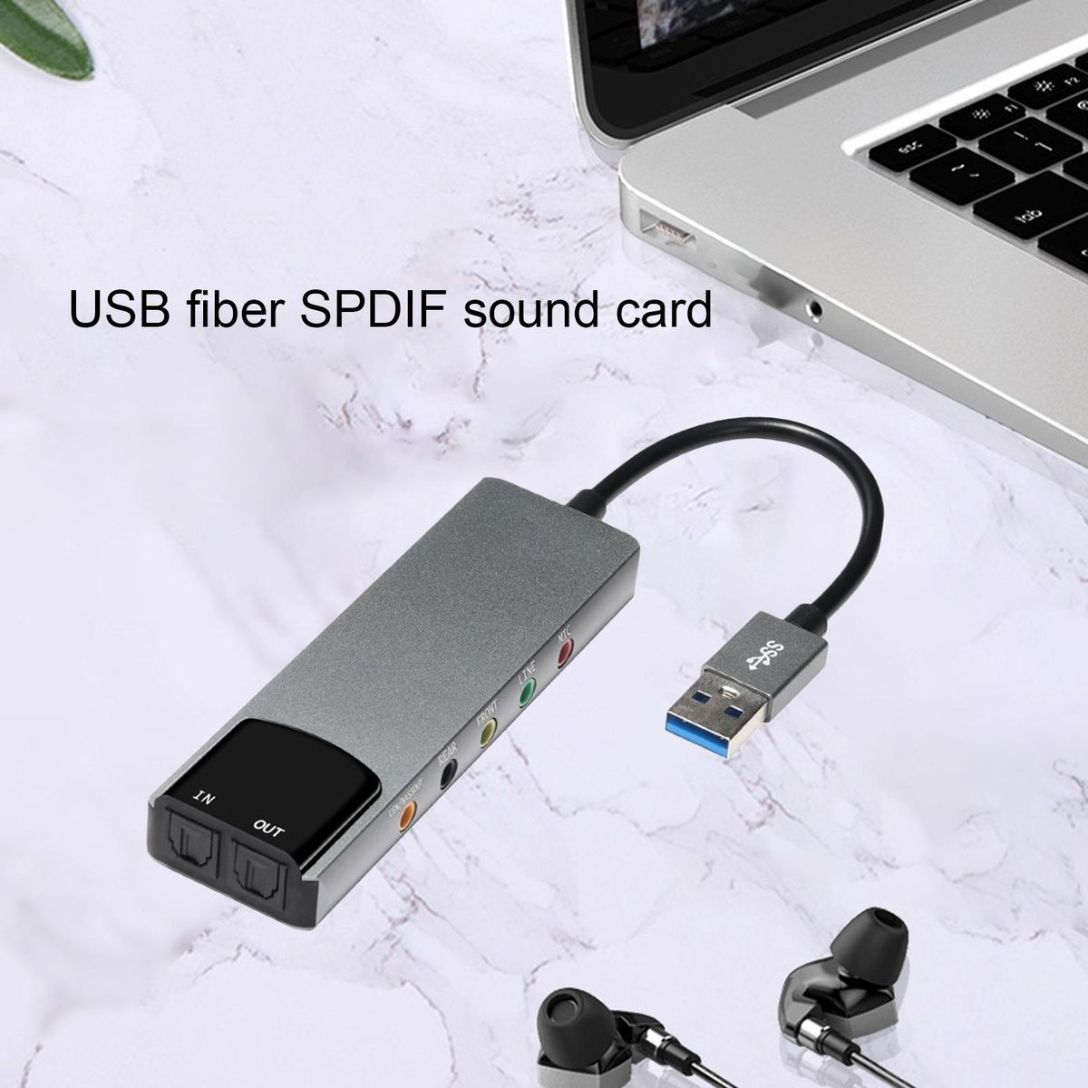 Usb Sound Card Audio Experience Usb Fiber Optic Sound Card Enhance Grey
