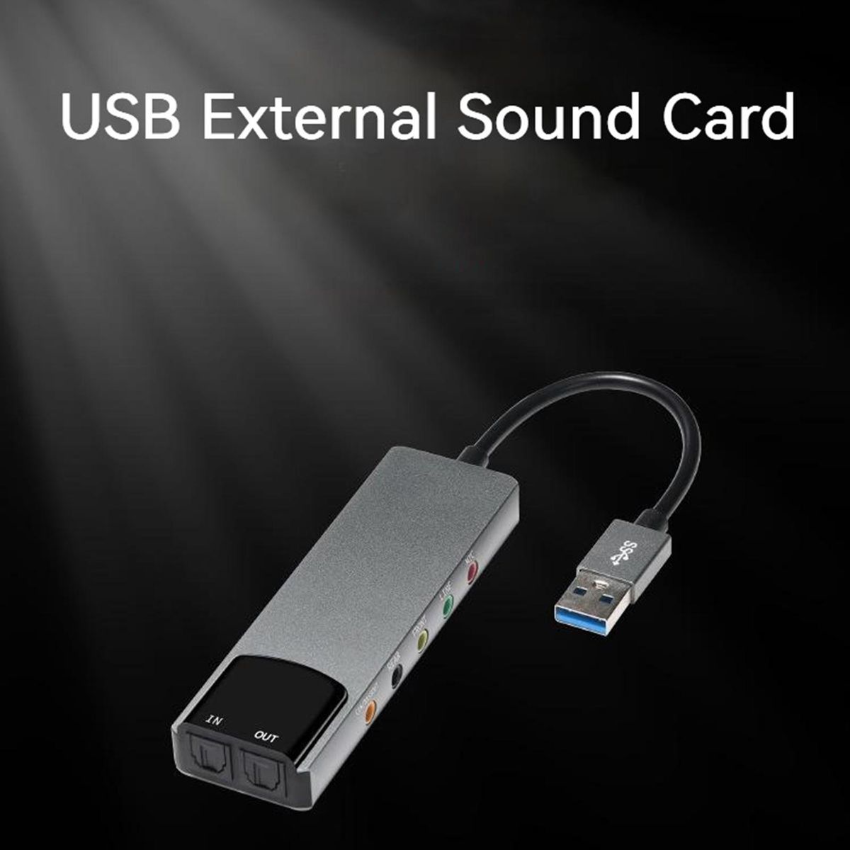 Usb Sound Card Audio Experience Usb Fiber Optic Sound Card Enhance Grey