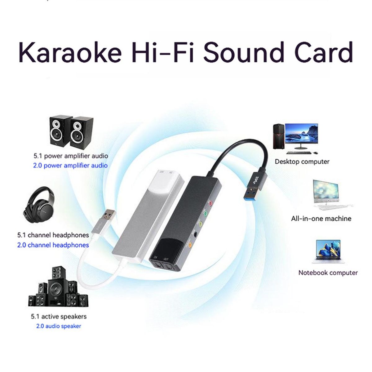 Usb Sound Card Audio Experience Usb Fiber Optic Sound Card Enhance Grey