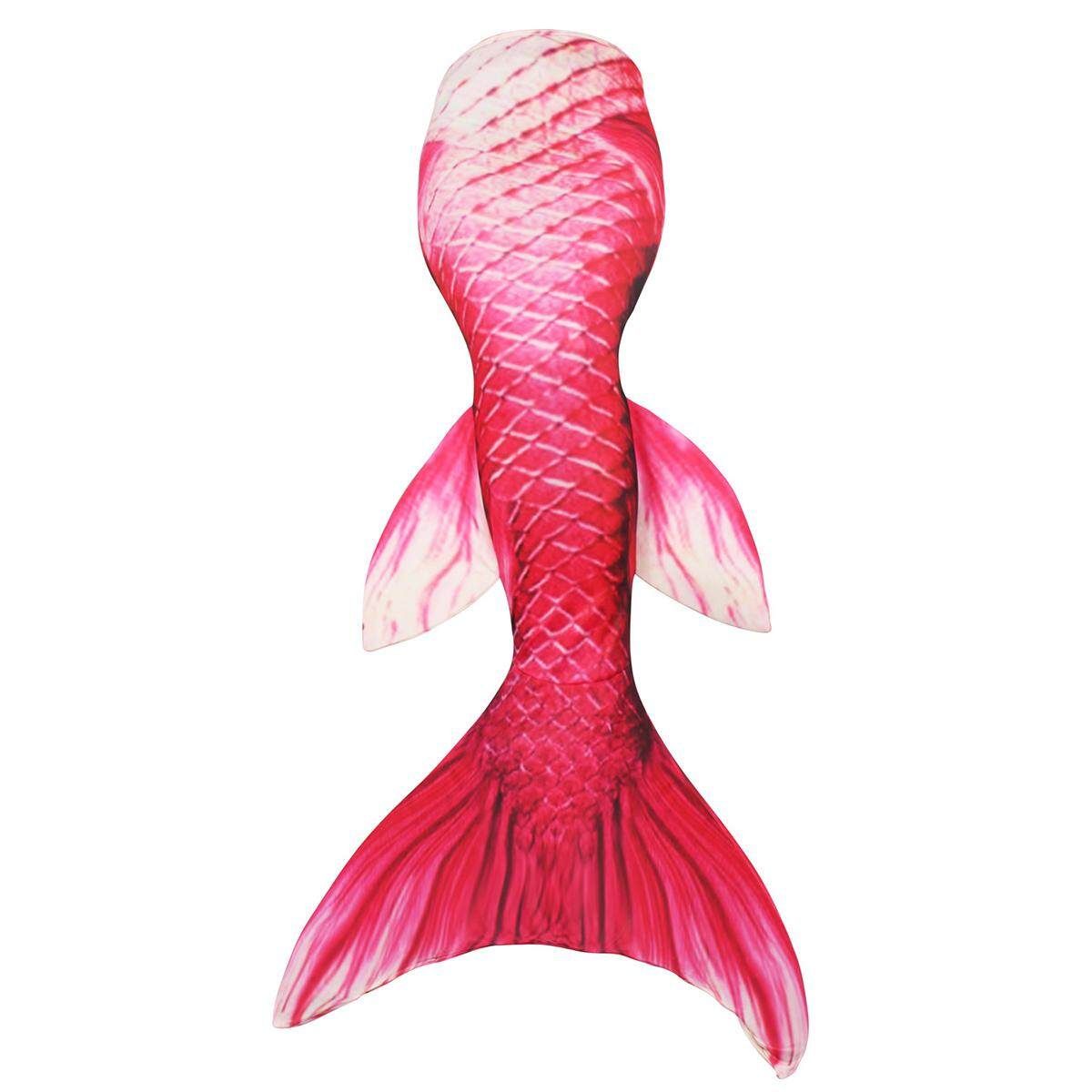 Fin Blue Mermaid Tail Monofin Swimmable Tail Kids Girls Women Swimming Costumes Pink L