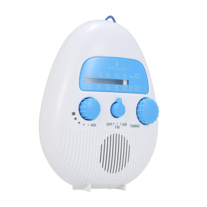 Portable Waterproof Shower Radio FM Top Handle Hanging IPX4 For Home
