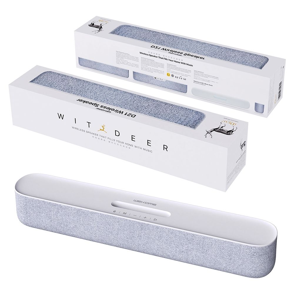 D21 Witdeer Series Portable Wireless Bluetooth Speaker Support TF Card & AUX & U Disk (White)