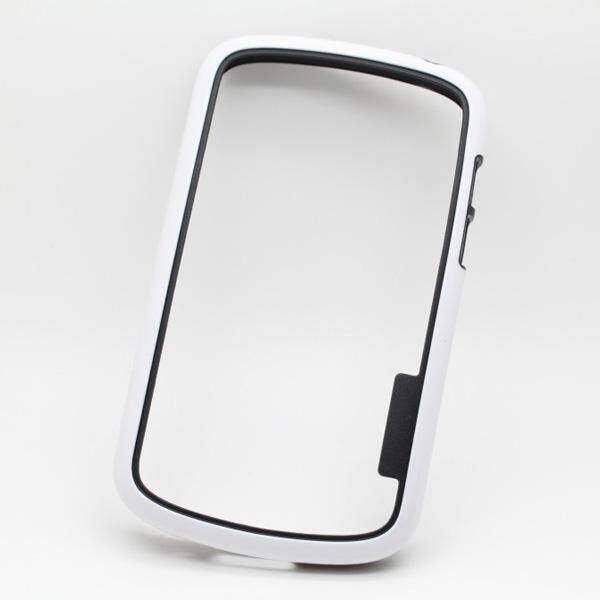 Dual PC TPU Bumper Frame Protective Case For Blackberry Q10 White