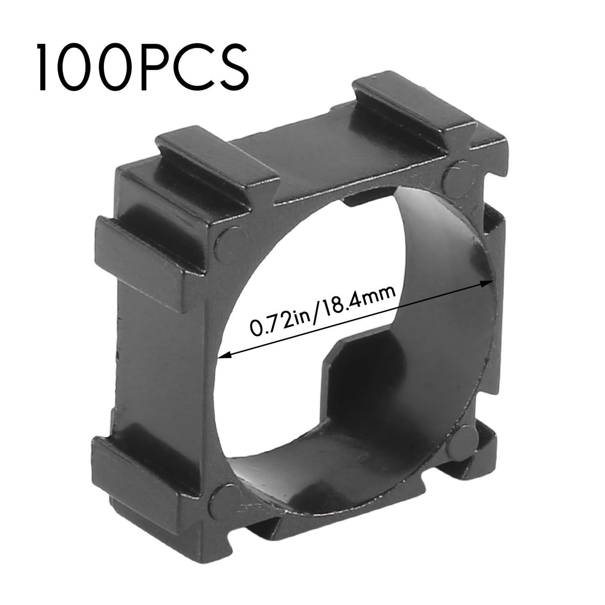 100Pcs 18650 Lithium Battery Holder Bracket for DIY Fixed Ba
