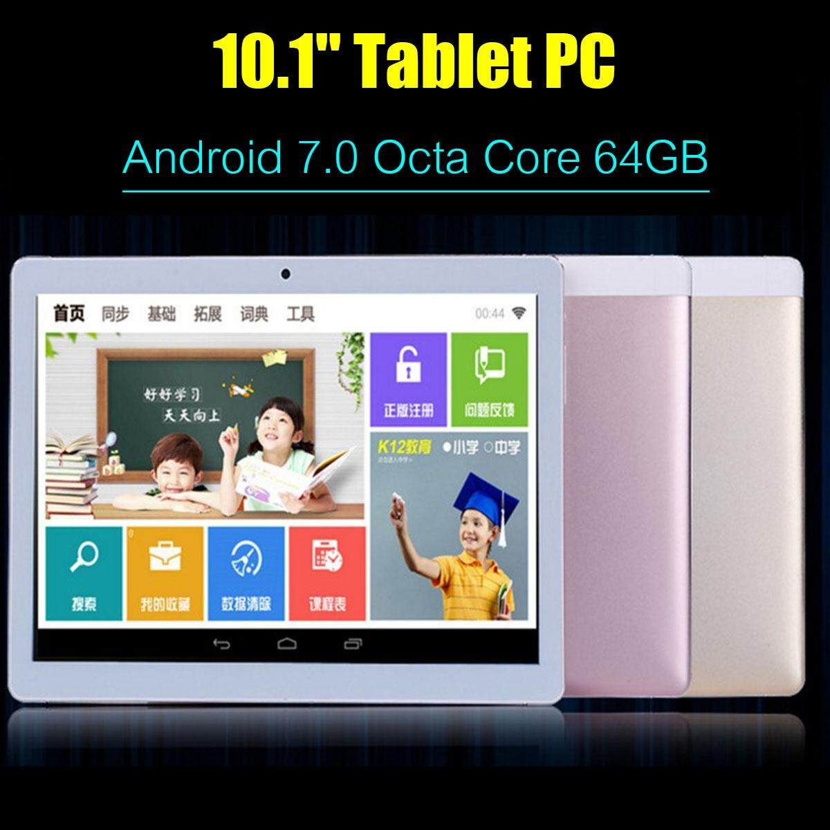 10'' Tablet PC Android 7.0 Octa Core 64GB+4GB HD WIFI 2 SIM 4G Phablet Pad Phone Gold