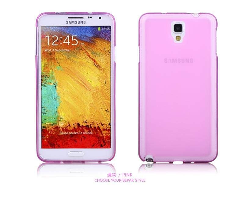 Protective Bright TPU Pudding Back Case For Samsung NOTE3 NEO N7505 Transparent Red