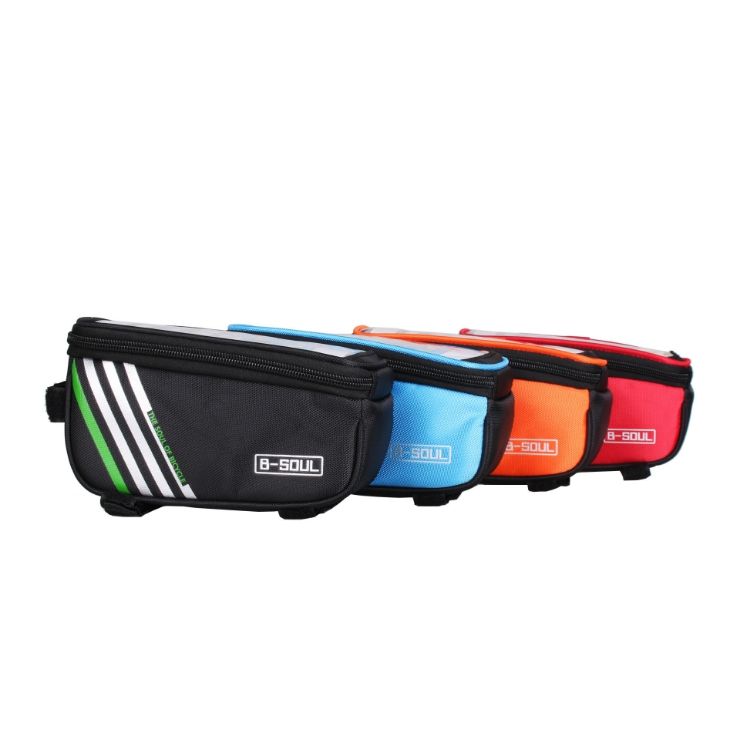 Bicycle Mobile Phone Pouch 5.7 Inch Touch Screen Top Frame Tube Storage Bag Cycling MTB Road Bike Bycicle Bags(#Red)