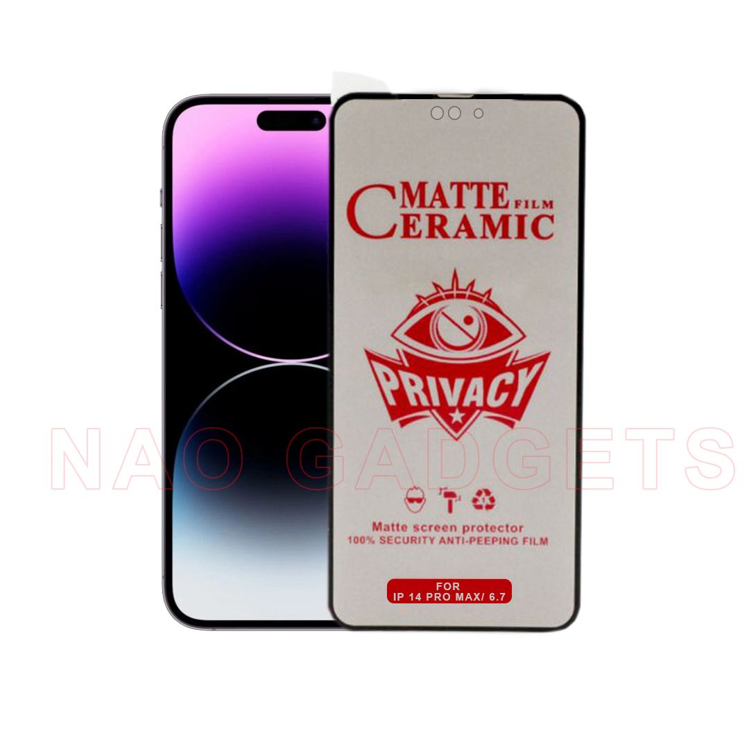 IPhone 14 Pro Max Mate Ceramic Privacy Screen Protector