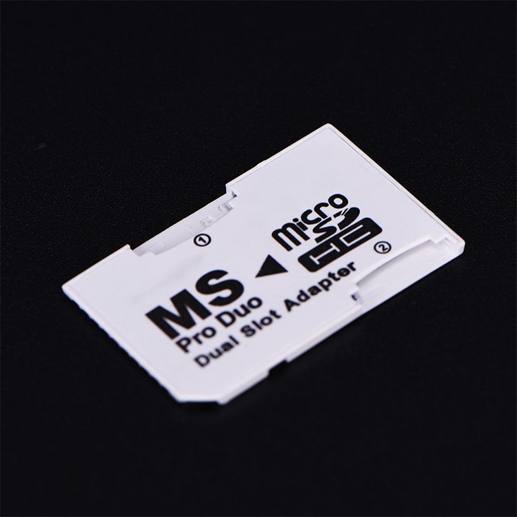 CR-5400 Dual Slot Micro SDHC(TF) To MS PRO Duo Adapter
