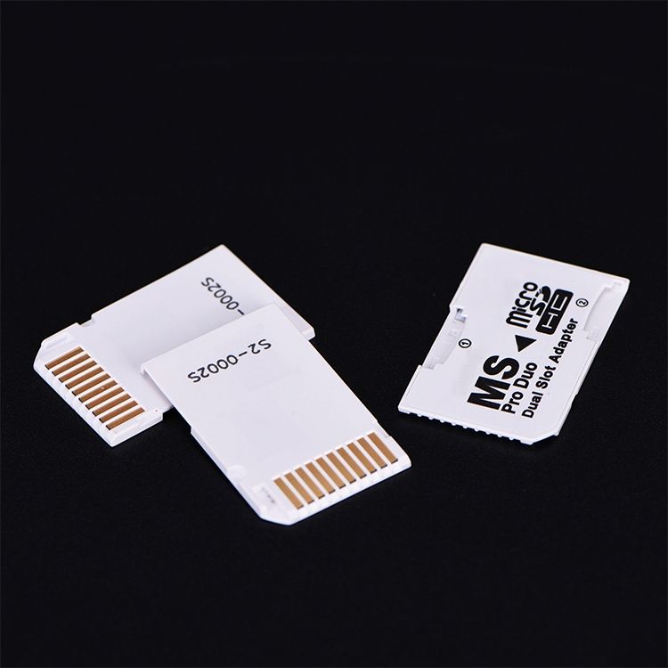 CR-5400 Dual Slot Micro SDHC(TF) To MS PRO Duo Adapter