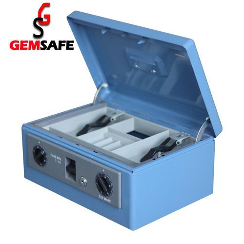 Metal Cash Box Deposit Key Money Cash Safe