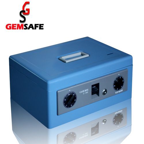 Metal Cash Box Deposit Key Money Cash Safe