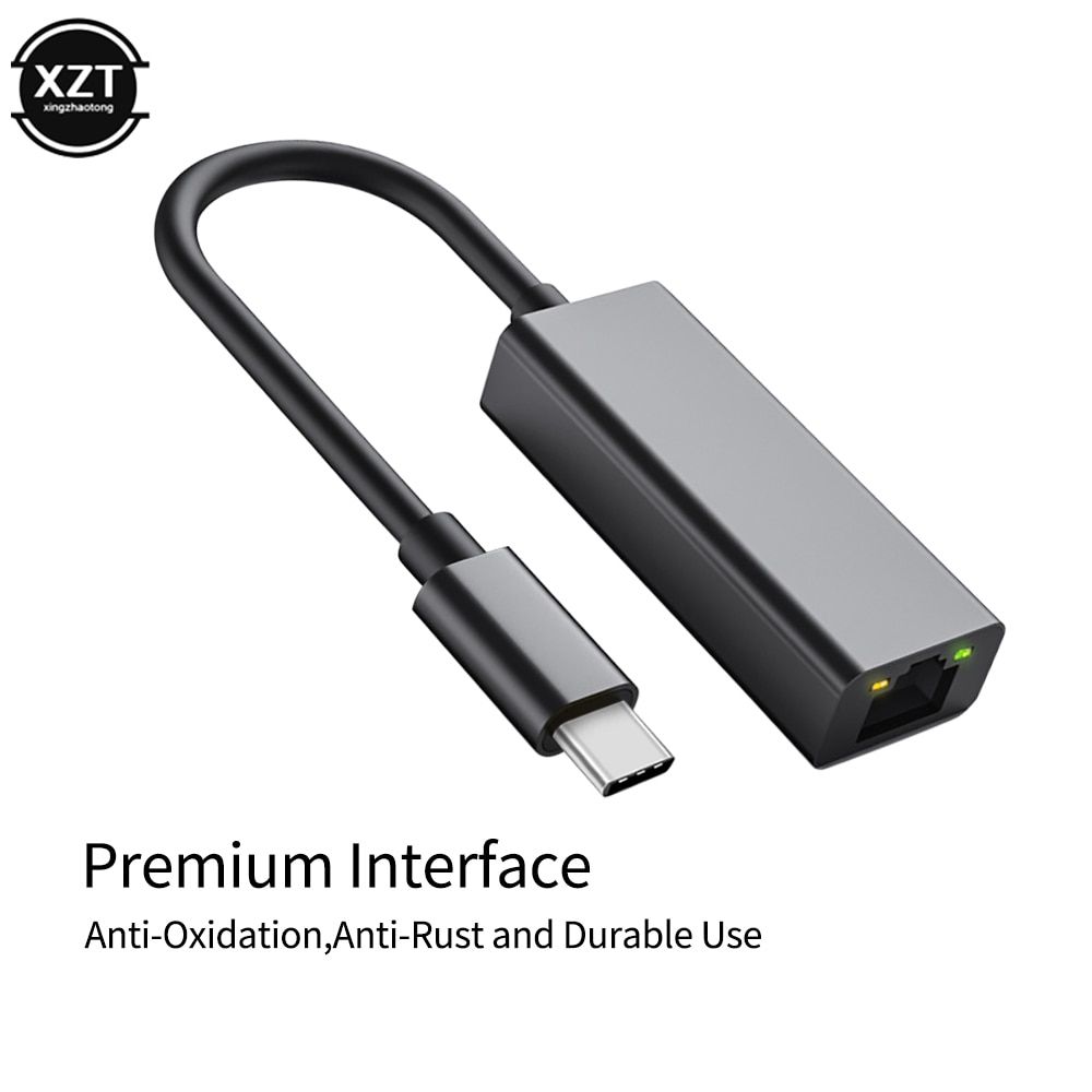 USB Type C Ethernet Adapter Network Card USB Type-C To RJ45 1000Mbps Internet